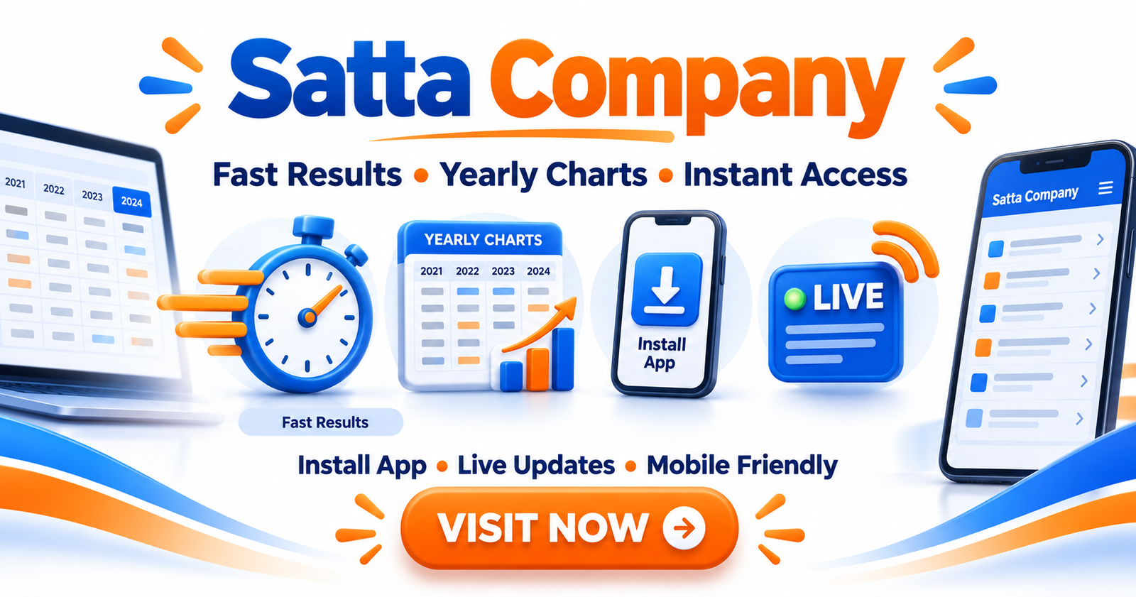 Satta Company fast results, yearly charts, app installation and live update facilities