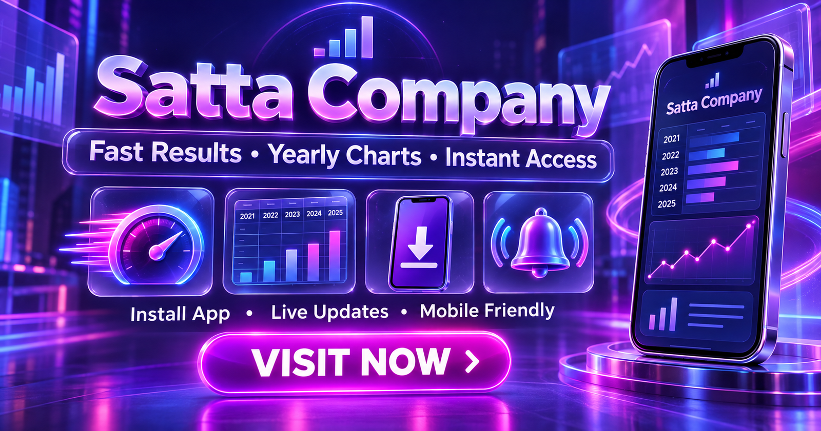 Satta Company fast results, yearly charts, app installation and live update facilities
