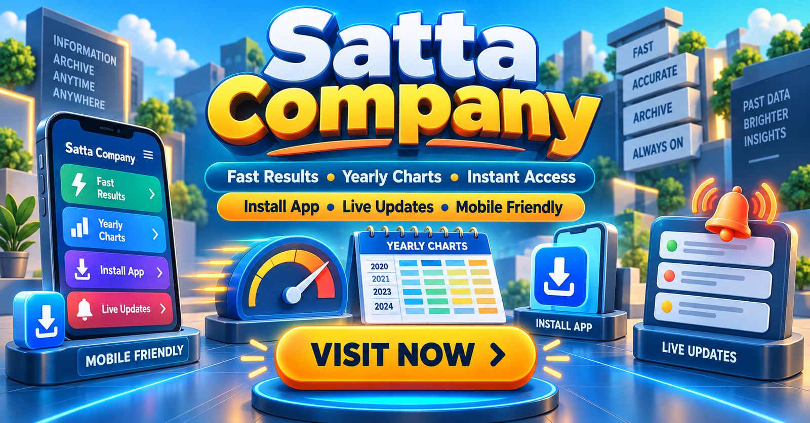 Satta Company fast results, yearly charts, app installation and live update facilities